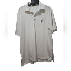 Ralph Lauren Lg men PCG Sawgrass Golf white polo poyester RLX logos